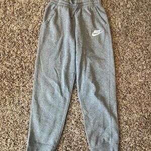 Nike Gray Fleece Joggers with Elastic Cuffs
